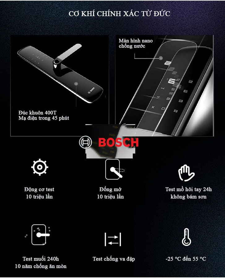Khóa điện tử Bosch với những đặc điểm hữu ích