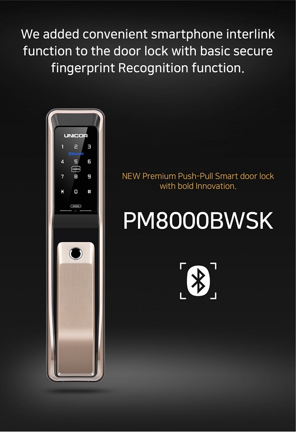 Khóa cửa vân tay Unicor UN-PM8000BWSK – Anylock